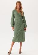 BUBBLEROOM Structure Wrap Dress Dusty green L