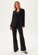 BUBBLEROOM Flared Structured Suit Trousers Black 38