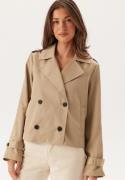 VILA Viaddison L/S SHORT TRENCHCOAT Savannah Tan 34