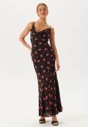 Bardot Monroe Cowl Neck Maxi Dress 194008 Black Floral 34(UK6)