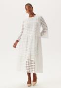 Happy Holly Broderie Anglaise Round Neck Dress White 48/50