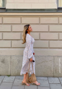 Happy Holly Structured Dress Offwhite/Patterned 44/46