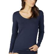 Mey Cotton Pure Long-Sleeved Top Midnattsblå bomull 46 Dame