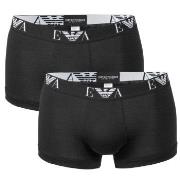 Emporio Armani 2P Stretch Cotton Trunk Svart bomull Medium Herre