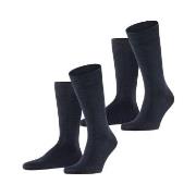 Falke Strømper 2P Happy Socks Marine Str 39/42 Herre