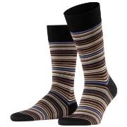 Falke Strømper Microblock Socks Svart stripet bomull Str 45/46 Herre