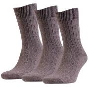 Amanda Christensen Strømper 3P Supreme Wool Sock Brun Str 47/50