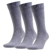 Amanda Christensen Strømper 3P True Combed Cotton Sock Grå Str 39/42