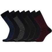 JBS Strømper 7P Bamboo Socks Svart stripet Str 45/48