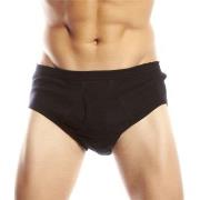 JBS Basic Fly Brief Svart bomull Small Herre