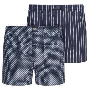 Jockey 2P Woven Boxer Shorts Marine bomull Large Herre