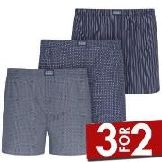 Jockey 3P Woven Soft Poplin Boxer Shorts Marine bomull Small Herre