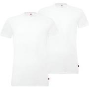 Levis 2P Base Crew Neck T-shirt Hvit bomull X-Large Herre