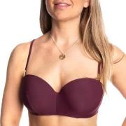 Calvin Klein Core Solid Structured Bandeu Bikini Vinrød  B 32 Dame