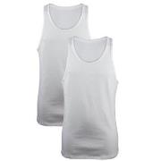 Calvin Klein 2P Modern Cotton Stretch Tank Hvit bomull Small Herre