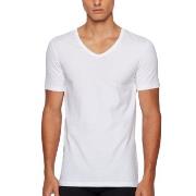 BOSS 2P Cotton Stretch Slim Fit V-Neck T-shirt Hvit bomull Medium Herr...