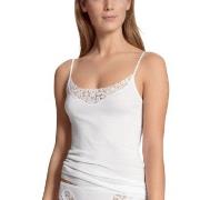Calida Feminin Sense Spaghetti-Top Hvit bomull Large Dame