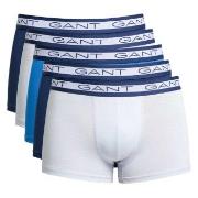 Gant 5P Basic Trunks Blå/Hvit bomull Large Herre