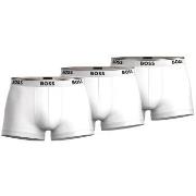 BOSS 6P Cotton Stretch Trunks Hvit bomull Large Herre