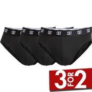 CR7 Cristiano Ronaldo 3P Basic Brief Svart bomull Medium Herre