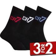 CR7 Cristiano Ronaldo Strømper 3P Boys Socks Svart Strl 35/39