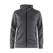 Craft Noble Full Zip Hood Women Mørkgrå  polyester Small Dame