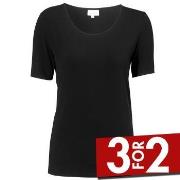 Damella Bamboo  31302 T-Shirt Svart Bambus Large Dame
