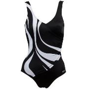 Damella Julia Basic Swimsuit Svart/Hvit 46 Dame