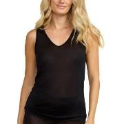 Damella Silk Tank Top Svart silke Medium Dame