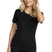 Damella Wool T-Shirt Svart merinoull Small Dame