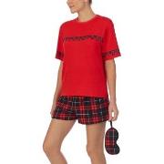 DKNY 100 DKNY Short Pj Set Rød/Svart Small Dame