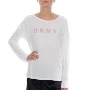 DKNY Elevated Leisure LS Top Hvit modal X-Small Dame