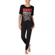 DKNY Only In DKNY T-shirt And Jogger Set Svart viskose X-Small Dame