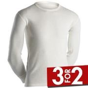 Dovre Long Sleeve Wool Crew Neck Hvit merinoull XX-Large Herre