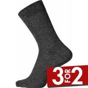 Egtved Strømper Pure Cotton Socks Mørkgrå  bomull Str 45/48 Herre