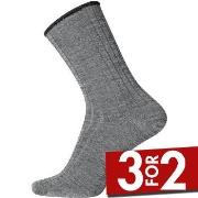 Egtved Strømper Wool No Elastic Rib Socks Stålgrå Str 40/45