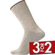 Egtved Strømper Wool No Elastic Rib Socks Beige Str 45/48