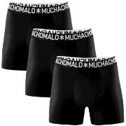 Muchachomalo 3P Cotton Stretch Basic Boxer Svart bomull X-Large Herre