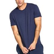 Panos Emporio Base Bamboo Tee Marine Small Herre