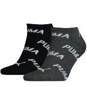 Puma Strømper 2P BWT Sneaker Sock Svart/Grå Str 43/46