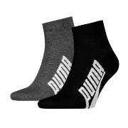 Puma Strømper 2P Lifestyle Quarter Sock Svart Str 35/38