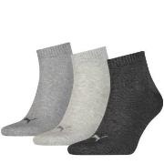 Puma Strømper 3P Quarter Socks Grå Str 39/42