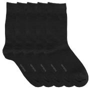 Resteröds Strømper 5P Organic Cotton Socks Svart Str 40/45 Herre