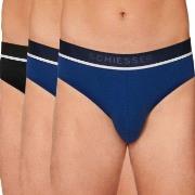 Schiesser 3P 95-5 Organic Cotton Rio Brief Svart/Blå bomull Medium Her...