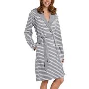 Schiesser Essentials Light Terry Cloth Bathrobe Grå 40 Dame