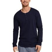 Schiesser Mix and Relax Long Sleeve Shirt Button Mørkblå bomull Small ...