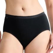 Sloggi Truser Dam Basic Midi Svart bomull 50 Dame