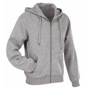 Stedman Active Hooded Sweatjacket For Men Gråmelerad Medium Herre