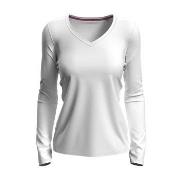Stedman Claire V-neck Long Sleeve Hvit ringspunnet bomull Small Dame