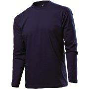 Stedman Classic Long Sleeve Men Mørkblå bomull Small Herre